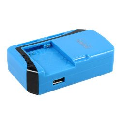 Smart USB Universal Battery Charger Rectangle (Blue)